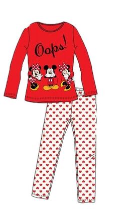 Pijama largo rojo de Minnie Mouse
