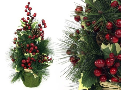 rbol Acebo y Pino Decoracin Navidad 48 cm