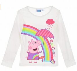 Camiseta manga larga blanca Peppa Pig