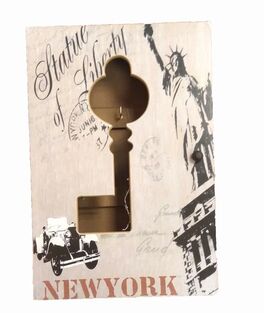 Cajón guardallaves de madera "New York" 30x20 cm