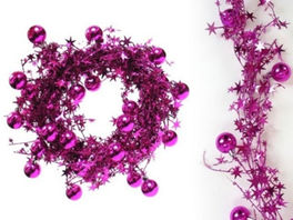 Tira Estrella Bolas Fucsia