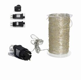 Guirnalda cordón LED uso doméstico 500 leds cálido exterior 37.5+3 metros