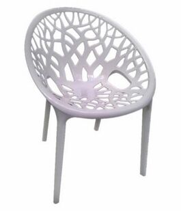 Set 4 sillas polipropileno diseño eventos blanca Raíces 80 x 58 x 60 cm