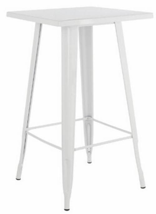 Mesa auxiliar metal blanca diseño eventos 105 x 80 x 80 cm