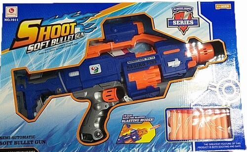 Metralleta Shoot Soft Bullet Gun Barricade 46 x 25 cm
