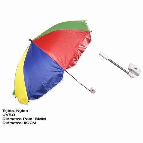 Sombrilla multicolor para silla de nylon