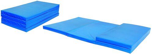 Tatami plegable gimnasio azul 4 planchas 240 x 120 x 7 cm