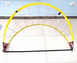 Portería plegable amarilla playa  con bolsa transporte 105 x 80 cm