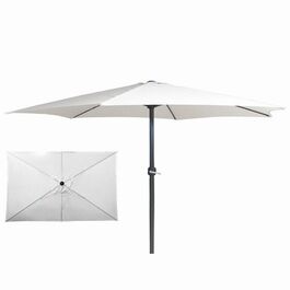 Sombrilla poliester blanca tubo aluminio 38 mm 2 x 3 metros