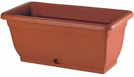 Macetero rectangular con plato 80 x 40 x 36 cm