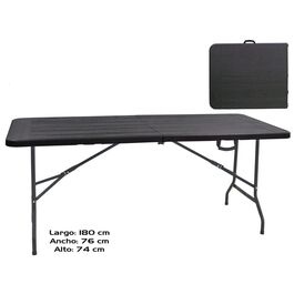 Mesa rectangular plegable poliresina 180 x 76 x 74 cm