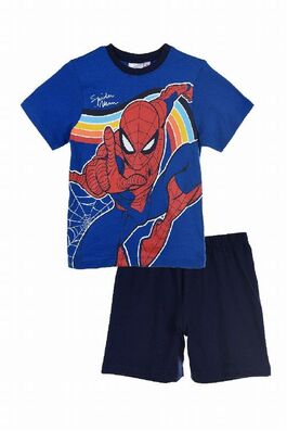 Pijama de verano azul y negro de Spiderman