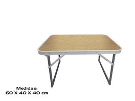 Mesa camping hierro marrón  60 x 40 x 40 cm