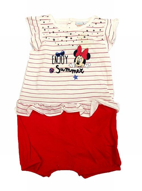 Mono bebé rojo Minnie Mouse Disney 6 Meses
