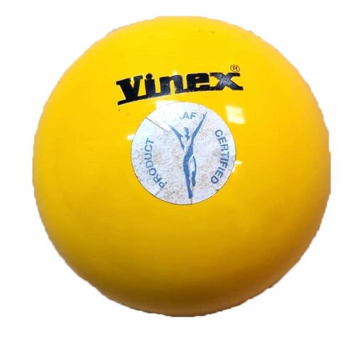 Bola peso hierro fundido amarilla entrenamiento 5 kilos