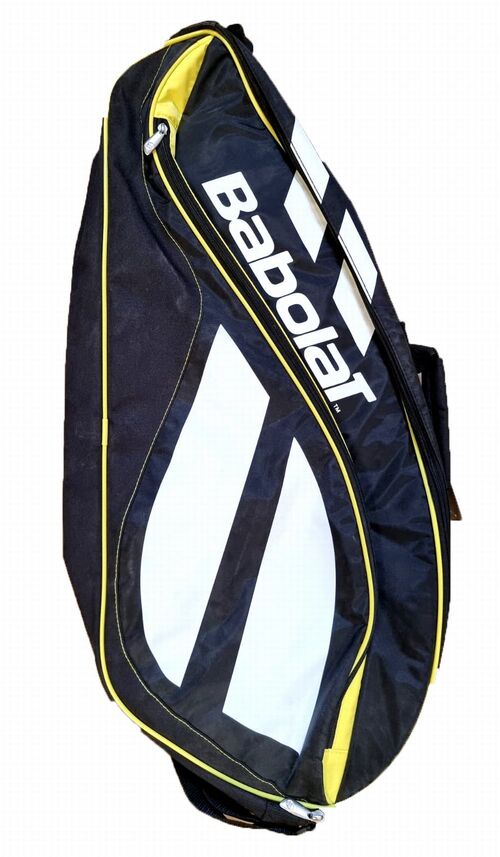 Funda para raqueta de Squash negra y amarilla Barbolat