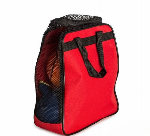 Bolsa malla plegable con cremallera para 4 bolas martillo blandas