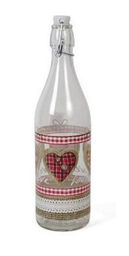 Botella decoración Lory 1L corazones