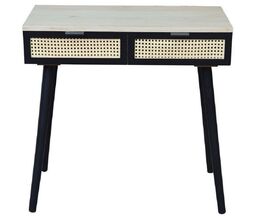 Entradita madera 2 cajas negra 80x42x79cm