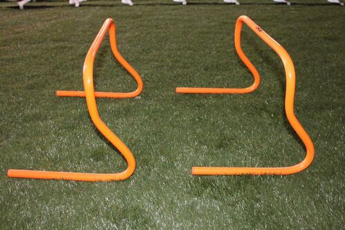 Set 6 vallas naranjas entrenamiento 50 x 20 cm