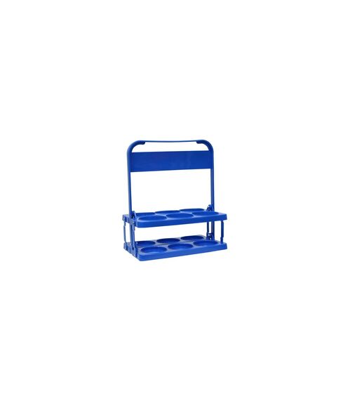 Portabotellas de plástico azul