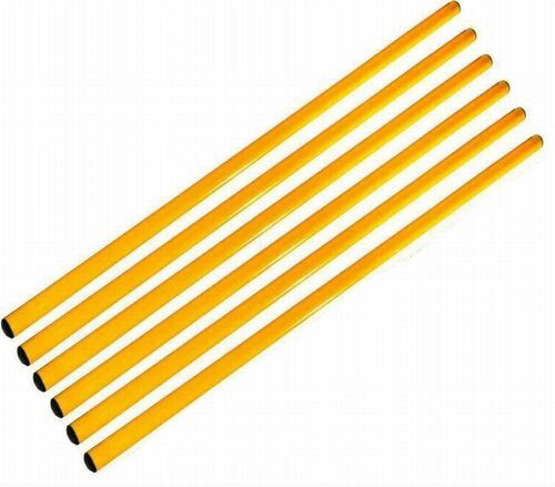 Pack 6 palos agility 80 cm amarillo