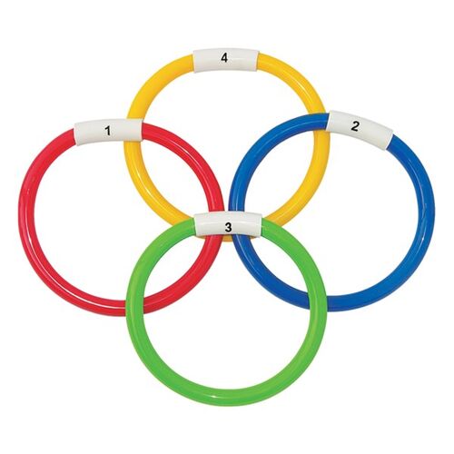 Set 4 aros colores numerados