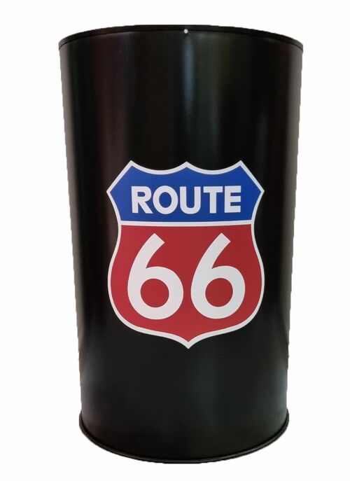 Bidn de Metal mesa alta Barril Industrial lacado "Route 66" 93 x 57 cm