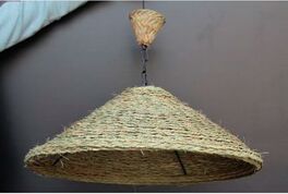 Lámpara esparto Oriental 70 x 30 cm