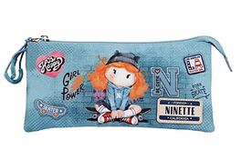 Estuche portatodo triple Forever Ninette 11 x 23,5 x 5 cm