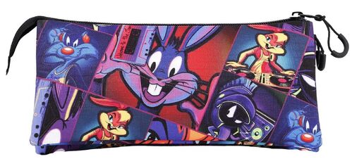 Estuche portatodo  triple Space Jam 2  11x23,5x5cm