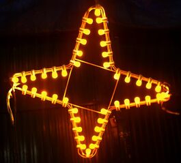 Motivo luminoso Estrella Navidad Vintage 107 x 107 cm