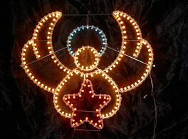 Motivo luminoso Ángel Navidad Vintage 204 x 180 cm