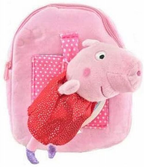 Mochila Peluche Peppa Pig 28 x 23 cm