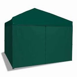 Carpa 3 x 3 hierro plegable con paredes sin puerta verde