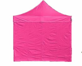 Carpa 3 x 3 hierro plegable con paredes sin puerta rosa