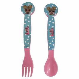 Set 2 cubiertos plástico Lol Surprise
