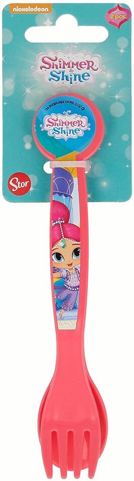 Set 2 cubiertos plástico Shimmer and Shine