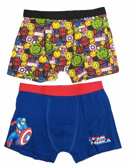 Pack 2 bóxer Capitán América Los Vengadores Marvel