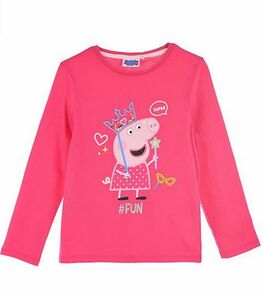 Camiseta manga larga rosa Peppa Pig