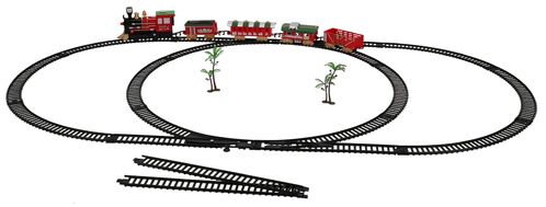 Tren decoración Navidad luz y música "Diam" 14 pzs 141 x 57  cm