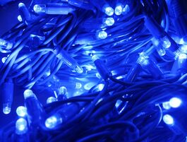 Guirnalda cordón LED profesional 12m color azul 220V