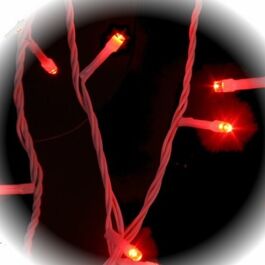 Guirnalda cordón LED profesional 12m color rojo 220V