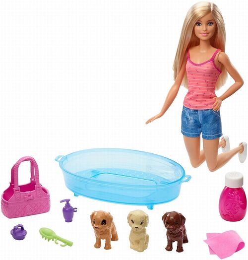 Barbie con cachorros Mattel