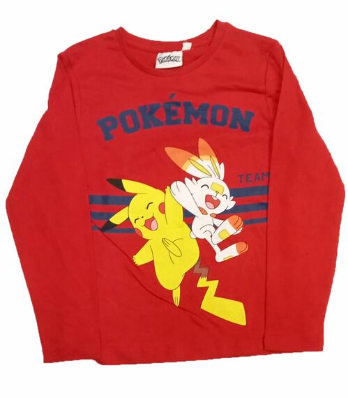 Camiseta manga larga roja Pokmon