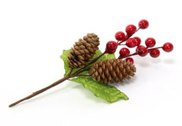 Vara Acebo Decoración Navidad 23 cm