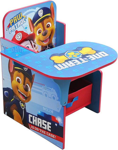 Silla pupitre con contenedor Paw Patrol 52x60x50cm