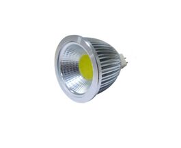 Dicroica G5.3 MR16 COB 220V 4W aluminio blanco cálido 50x46mm