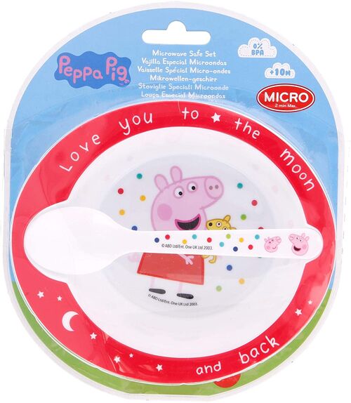 Set menaje infantil 2 piezas Peppa Pig "Little One"