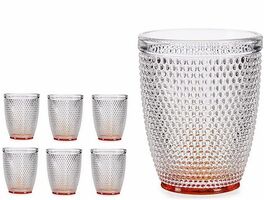 Set 6 vasos cristal Puntos Agua Ámbar 30 cl